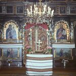 Wysowa, cerkiew, ikonostas, środkowa część rzędów: ikon namiestnych i prazdników, fot. J. Giemza, 1982, TT_109_09_AS_011