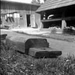 fot. J. Tur, 1966-1967 r., konserwacja więźby dachowej