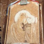 Nowe Sady-Hujsko, cerkiew, ołtarz z ikoną Matki Bożej, fot. J. Giemza, ok. 1984, TT_109_09_AS_073