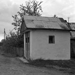 Kapliczka przydrożna w powiecie bieszczadzkim, 1961 r. 