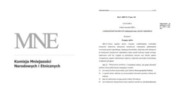 Сойм покликал Комісию Нацийональных і Етнічных Меншын