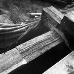 fot. J. Tur, 1966-1967 r., konserwacja więźby dachowej.