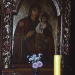 Uście Gorlickie, cerkiew, ikonostas, Hodigitria w rzędzie ikon namiestnych, fot. J. Giemza, 1982, TT_109_09_AS_015
