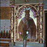 Nowica, cerkiew, ikonostas, ikona św. Mikołaja w rzędzie ikon namiestnych, fot. J. Giemza, 1982, TT_109_09_AS_054