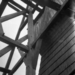 fot. J. Tur, 1966-1967 r., konserwacja więźby dachowej.