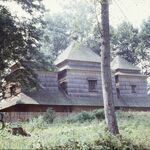 Smolnik, cerkiew, widok od pn. –wsch., fot. J. Giemza, ok. 1985, TT_109_09_AS_058