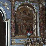 Hańczowa, cerkiew, ikonostas, ikona Pokrow Bogurodzicy w rzędzie ikon namiestnych, fot. J. Giemza, 1982, TT_109_09_AS_020