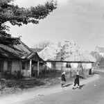 fot. B. Tondos, kwiecień 1963 r., na pierwszym planie dom nr 53, na drugim dom nr 55
