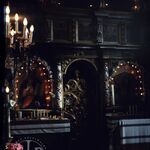 Wysowa, cerkiew, ikonostas, pd. część rzędów: ikon namiestnych i prazdników, fot. J. Giemza, 1982, TT_109_09_AS_013