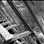 fot. J. Tur, 1966-1967 r., konserwacja więźby dachowej.