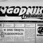 „Tygodnik Podhalański Niezależne Pismo Regionalne”, strona tytułowa, 2. 5. 1992, nr 18 (121), s. 1, TT_36_007_5_1