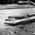 fot. J. Tur, 1966-1967 r., konserwacja więźby dachowej