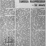 B. Tondos, Do Prezesa Rady Ministrów Tadeusza Mazowieckiego List Otwarty, „Tygodnik Podhalański Niezależne Pismo Regionalne”, 16-22. 9. 1990, nr 35 (36), s. 12, TT_36_007_4_2