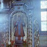 Ropica Górna, cerkiew, ściana pd. –zach., kiwot z ikonami: św. Mikołaj oraz Kosma i Damian, fot. J. Giemza, 1982, TT_109_09_AS_029