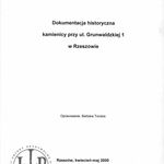 B. Tondos, Dokumentacja historyczna kamienicy przy ul. Grunwaldzkiej 1 w Rzeszowie, 2000, TT_36_010_001