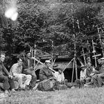 fot. J. Tur, B. Tondos, sierpień 1960 r., ekipa robotników BWRK, drugi od lewej: Jerzy Tur