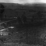 Komańcza, widok wsi z infrastrukturą kolejową, panorama 1c, fot. A. Bocheński, 1960, sygn. AAB_01_02_21_C