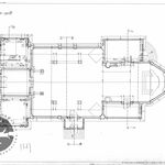 Jasienica Rosielna, kościół, rzut przyziemia, rys. A. Bocheński, K. Krężel, współpraca przy pomiarach D. Munia, P. Kochanek, 1998, sygn. AAB_003_002_02_Ec
