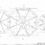 Chotyniec, cerkiew drew., rzut więźby, rys. A. Bocheński, 1991/1992, sygn. AAB_001_002_03_Ec