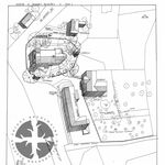 Jasienica Rosielna, kościół, plan sytuacyjny, rys. A. Bocheński, K. Krężel, współpraca przy pomiarach D. Munia, P. Kochanek, 1998, sygn. AAB_003_002_01_Ec