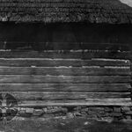 Borek Stary, obora plebańska, elewacja boczna prawa, fot. A. Bocheński, 1962, sygn. AAB_01_24_17_C