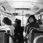 Uczestnicy obozu inwentaryzacyjnego w Błażowej w autobusie na trasie Kąkolówka-Błażowa, fot. nn, 1980, sygn. AAB_01_11_028_C