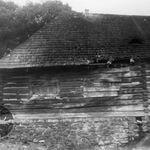 Borek Stary, obora plebańska, elewacja tylna, fot. A. Bocheński, 1962, sygn. AAB_01_24_11_C