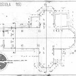 Humniska, kościół drew., rzut, rys. T. Gaber, Ł. Podczaszy, M. Tatar pod kier. A. Bocheńskiego, 2001, sygn. AAB_006_006_01_Eb