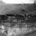 Borek Stary, obora plebańska, elewacja tylna, fot. A. Bocheński, 1962, sygn. AAB_01_24_08_C