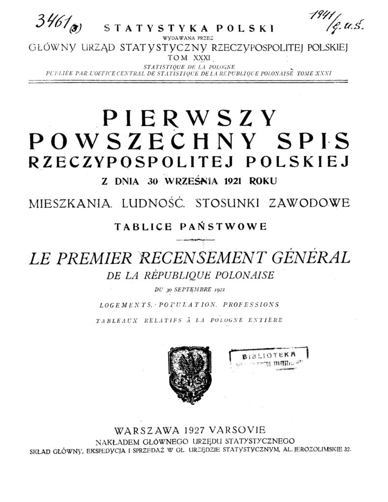 Повселюдный перепис населіня 1921 р.